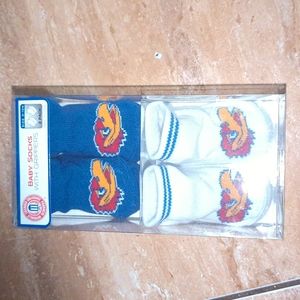 NIP 2 Kansas Jayhawks Skidder socks size 0-12months